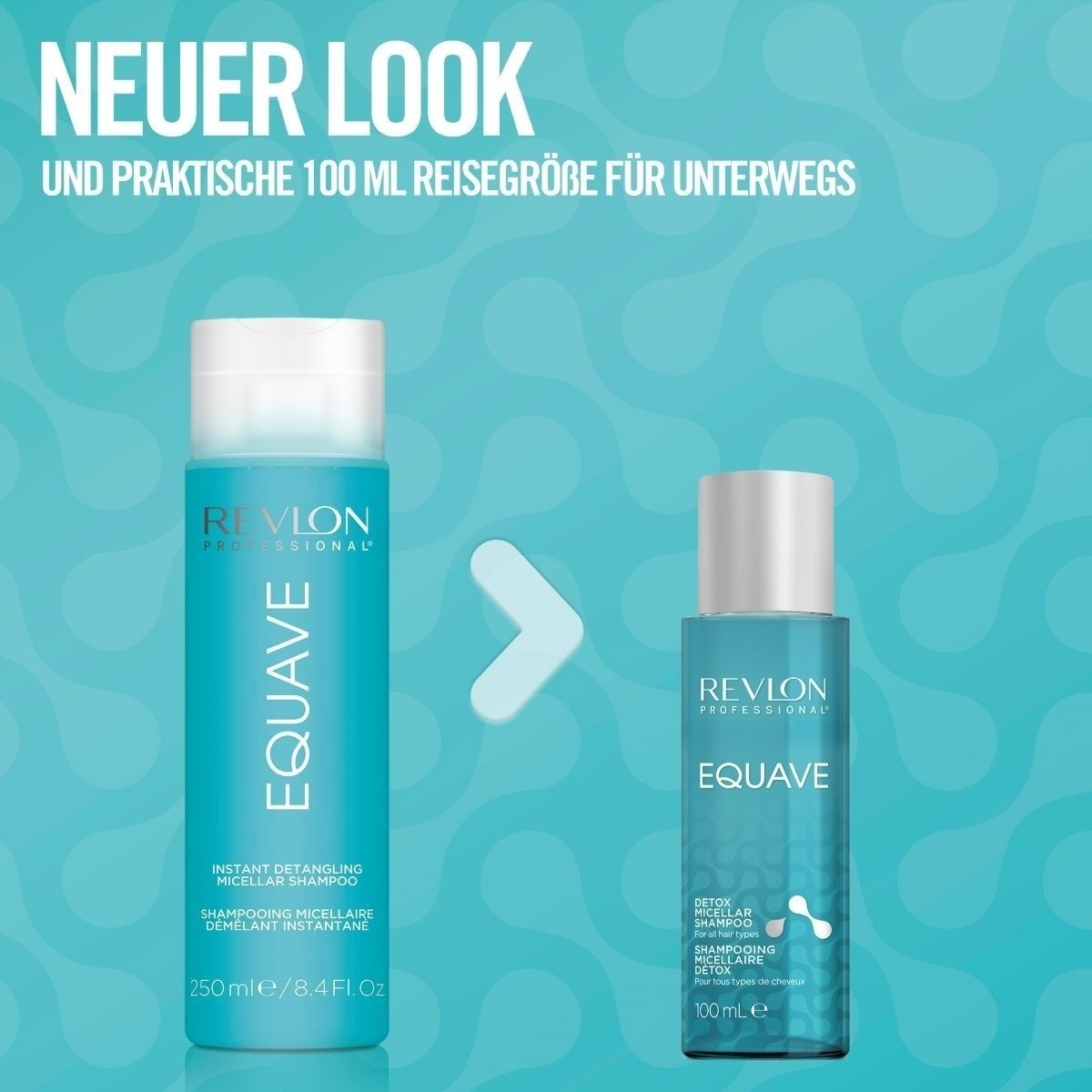 Шампунь equave detox micellar shampoo - alle haartypen Revlon Professional, объем 100 мл — фото 3