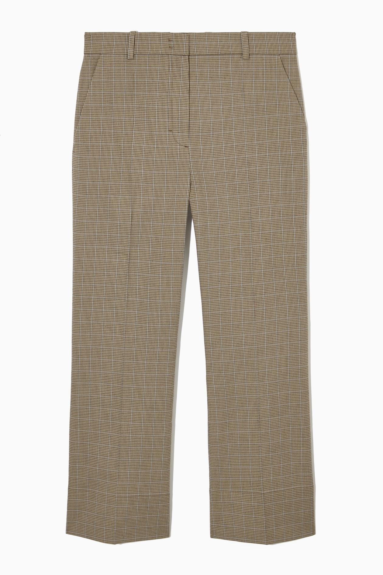 

Расклешенные брюки в клетку – slim fit COS, цвет Brązowy/Krata
