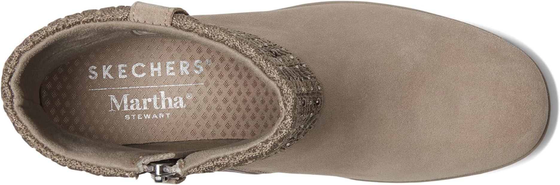 Ботинки женские SKECHERS х Martha Stewart со стразами, серо-коричневый — фото 2
