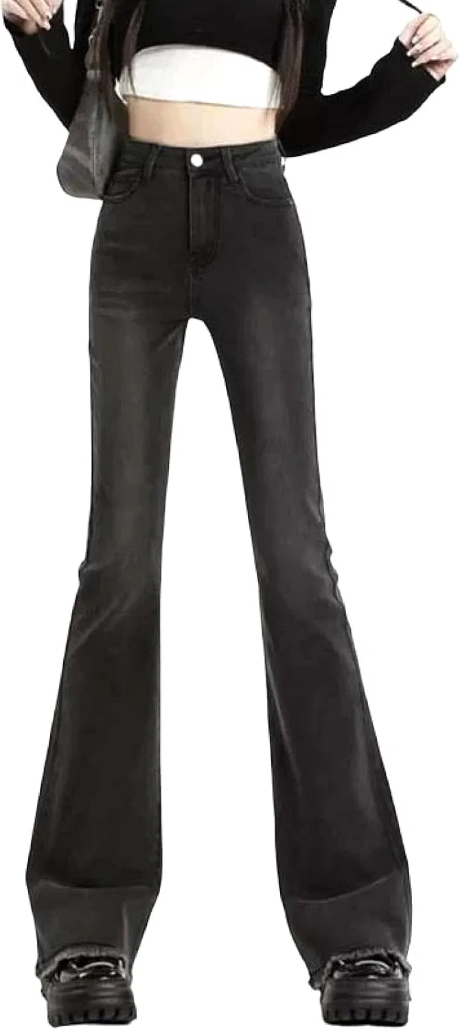 Джинсы прямые High Waist, серый