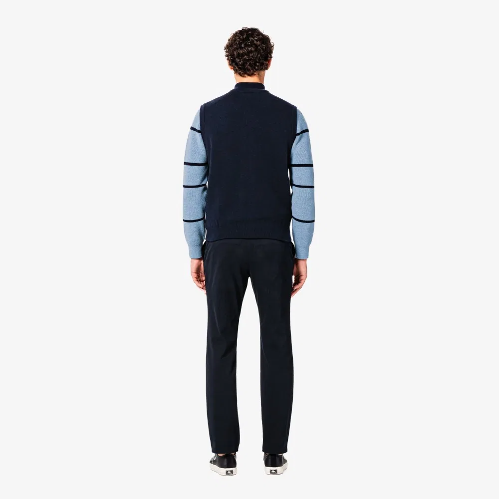 Мужские чиносы с начёсом тёмно-синие от Lacoste — фото 4