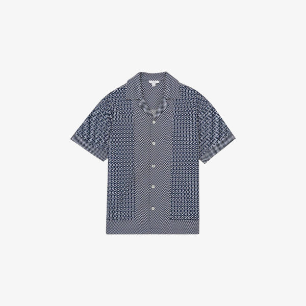 

Рубашка Matisse с геометрическим узором Reiss, белый