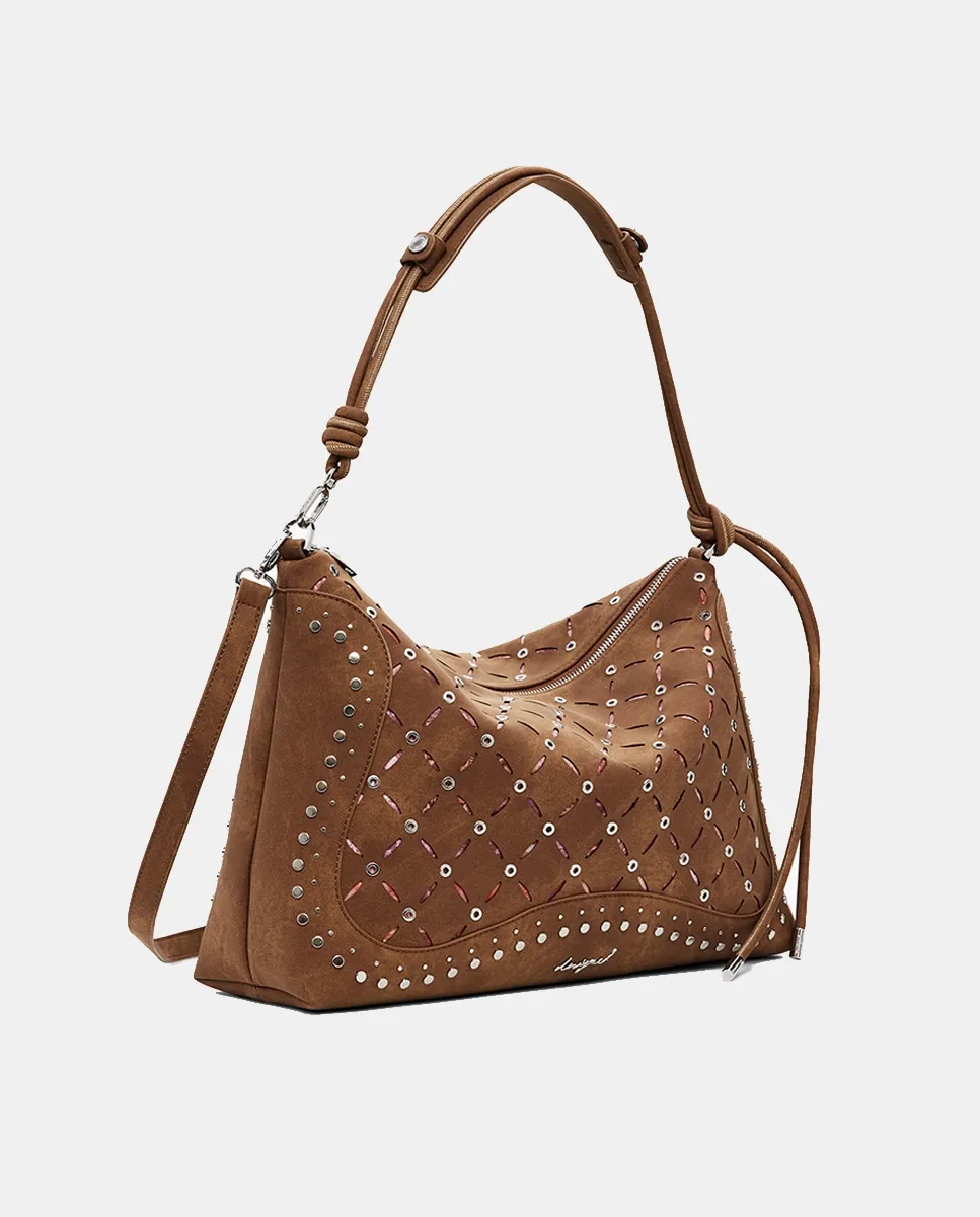 

Сумка из искусственной кожи с вырубкой, средняя Desigual, песочный