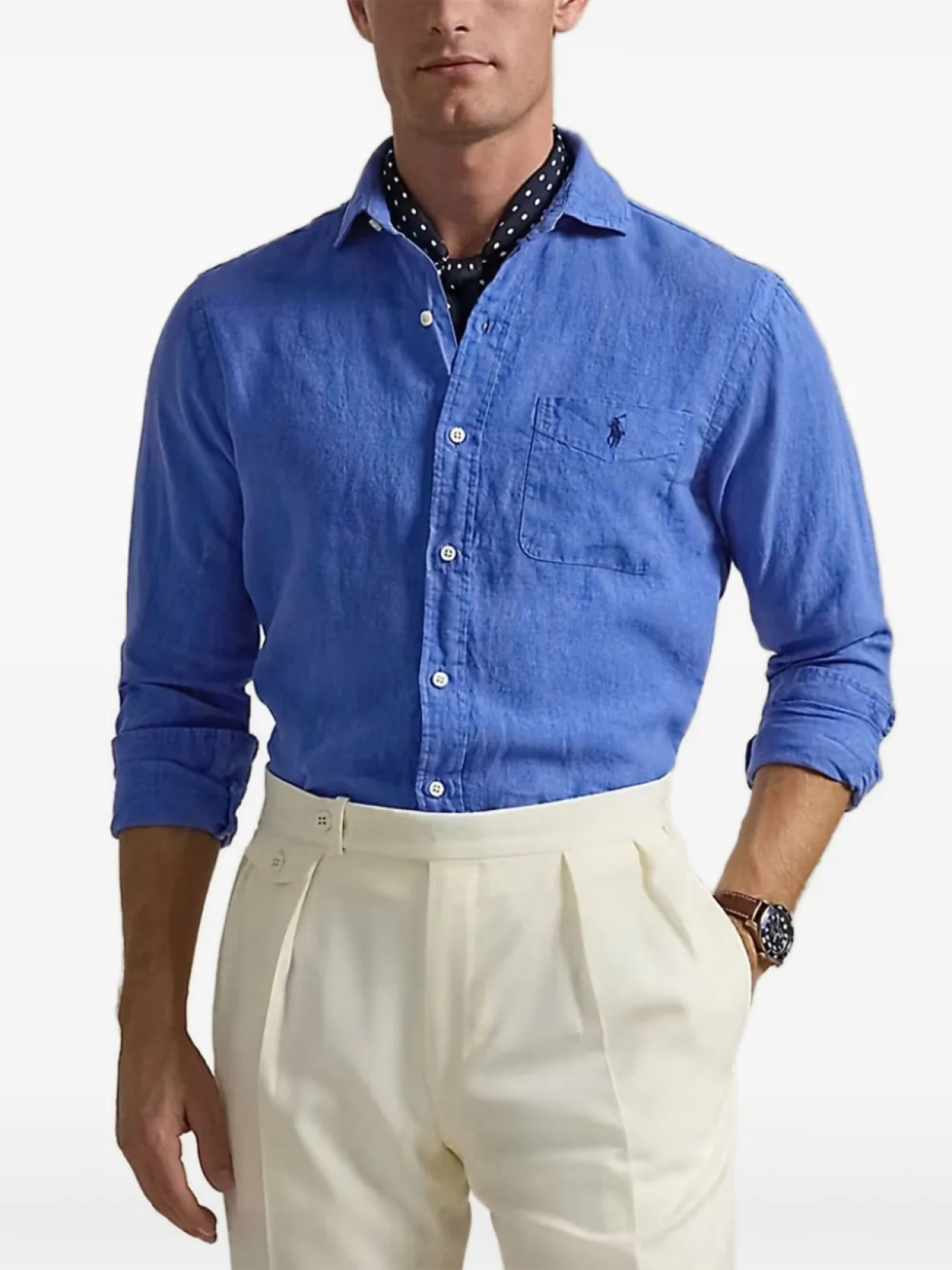 

Polo Ralph Lauren льняная рубашка, синий