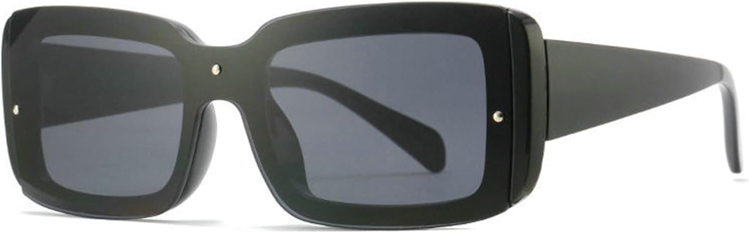 

Willochra Популярные модные квадратные солнцезащитные очки с заклепками для женщин, винтажные, панк, мужские, трендовые, солнцезащитные очки UV400 прямоугольной формы, C1