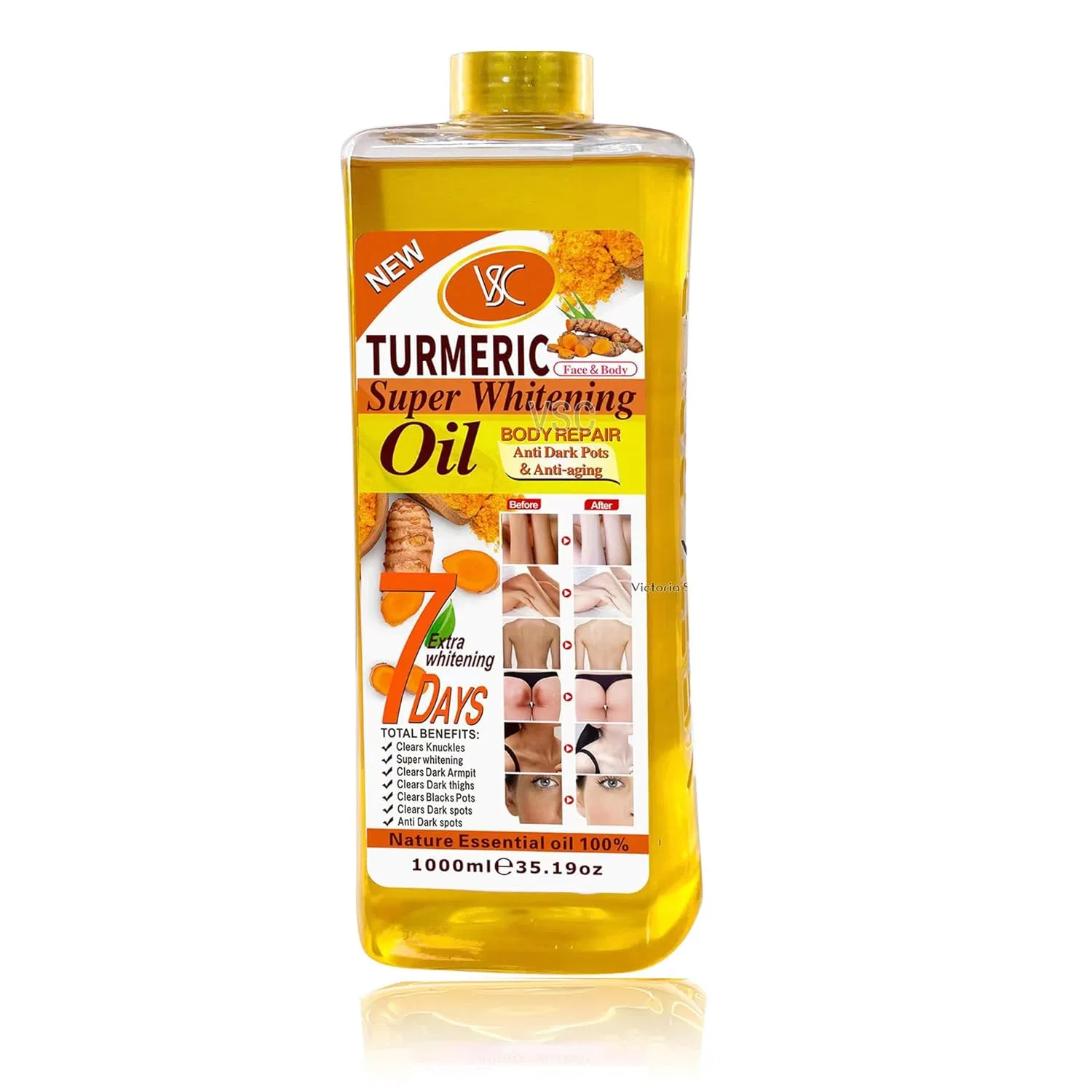 Органическое масло Soft 7 Turmeric Oil для осветления кожи Generisch, 1000 Ml.