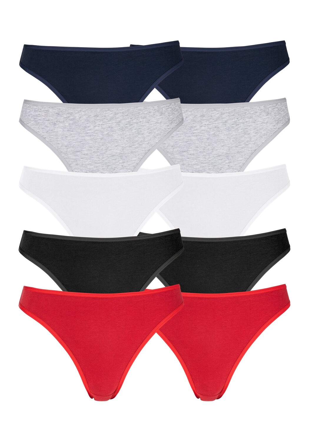 

Стринги PETITE FLEUR, цвет rot, schwarz, weiß, grau meliert, navy