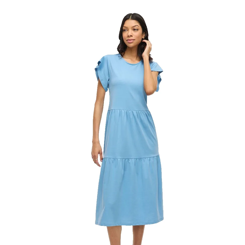 

Платье Vila Summer short sleeve midi, синий