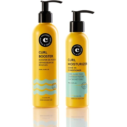 

COCUNAT Curly Method Идеальные локоны в 2 этапа Увлажняющий несмываемый крем и усилитель локонов
