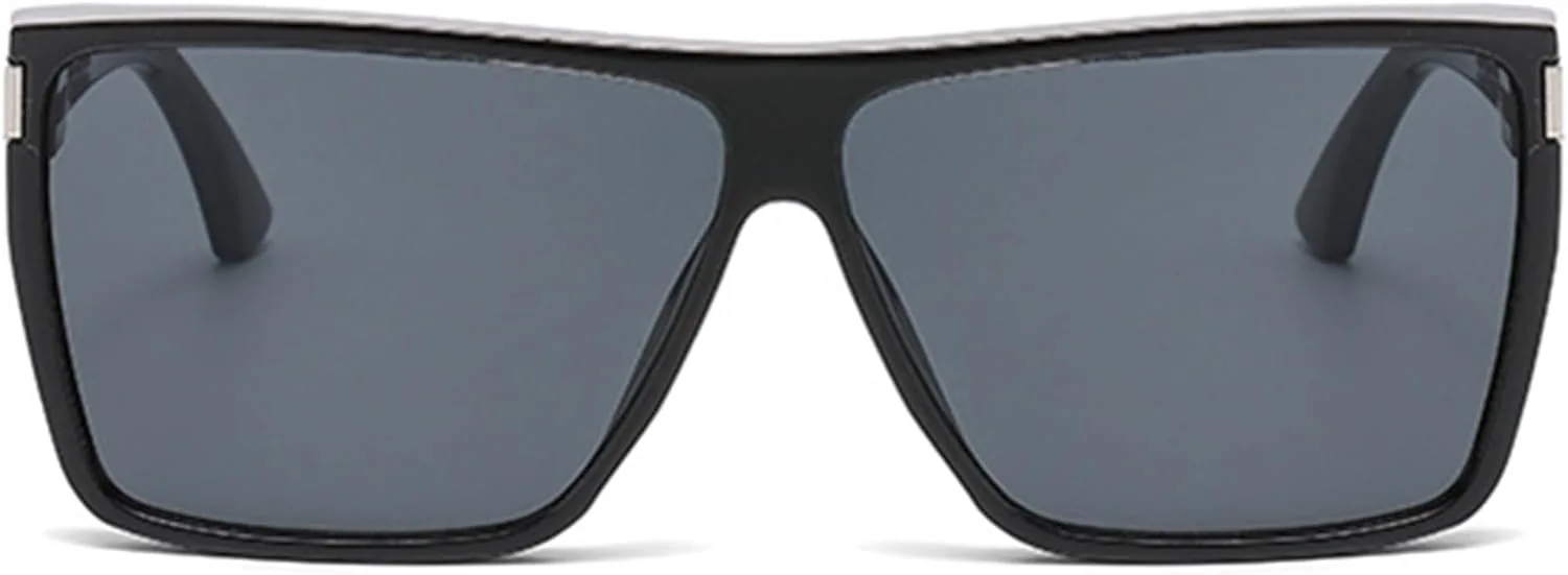 

Большие ретро-солнцезащитные очки-пилот квадратной формы в стиле 70-х для женщин и мужчин. Модные ветрозащитные очки больших размеров bullabulling, Black