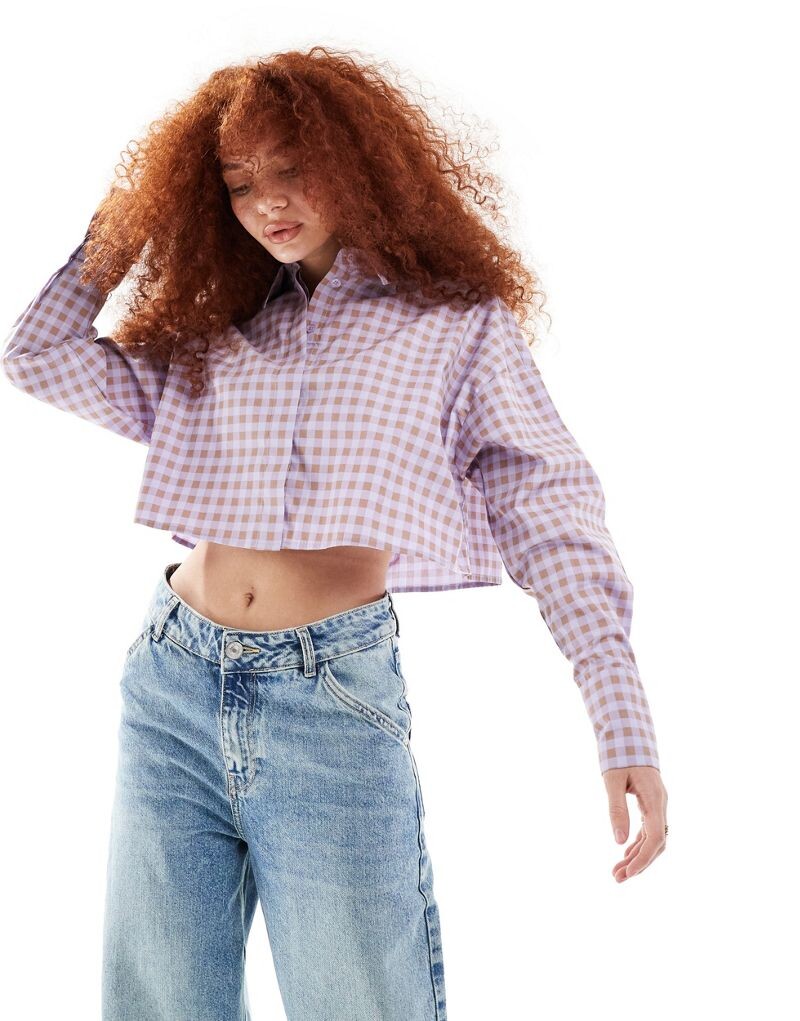 

Укороченная рубашка в клетку ASOS DESIGN Ultimate