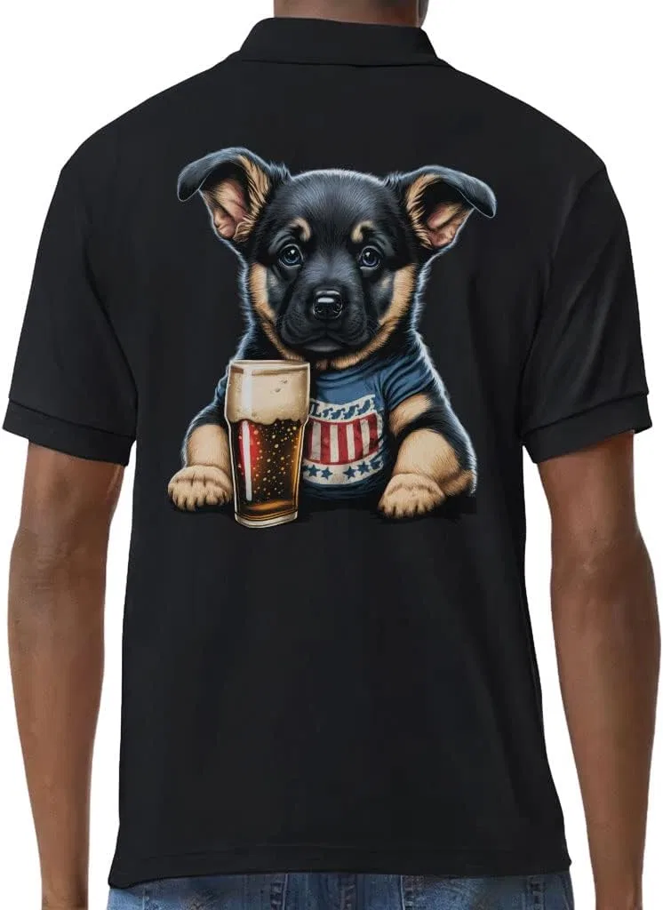 Футболка Beer Puppy Jersey Sport с принтом животного - забавная спортивная футболка Generic, серый — фото 2