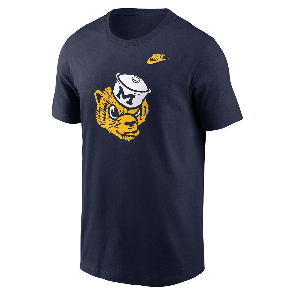 Мужская темно-синяя футболка с альтернативным логотипом Nike Michigan Wolverines Legacy, цвет Mic Navy — фото 3