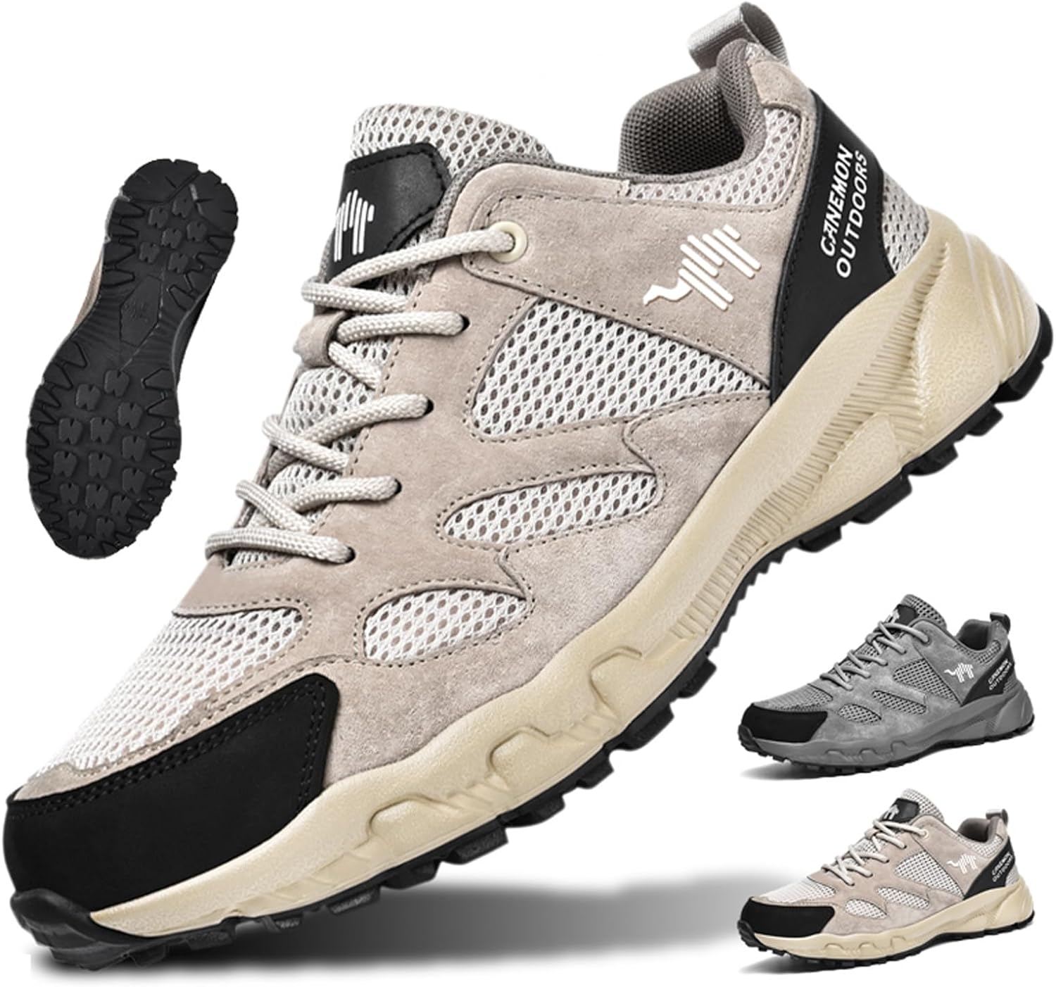 

Мужские итальянские кроссовки с замшей от AMAZIDEAL, ручная работа, шнуровка, повседневные, модные, дышащие, нескользящие, для походов, легкие, низкие, для прогулок и спорта, бежевый