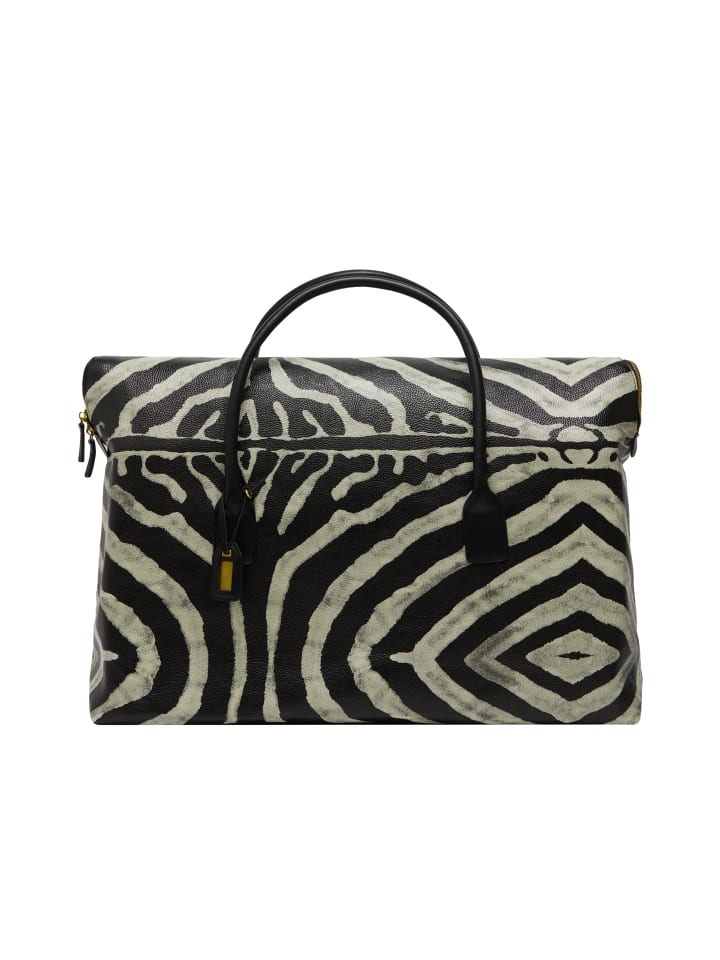 

Женская сумка-тоут в черно-белом цвете faina