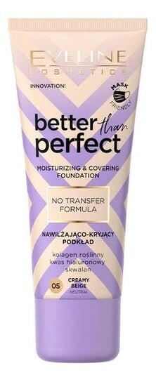 

Увлажняющая и покрывающая основа 05 Creamy Beige, 30 мл Eveline Cosmetics, Better Than Perfect