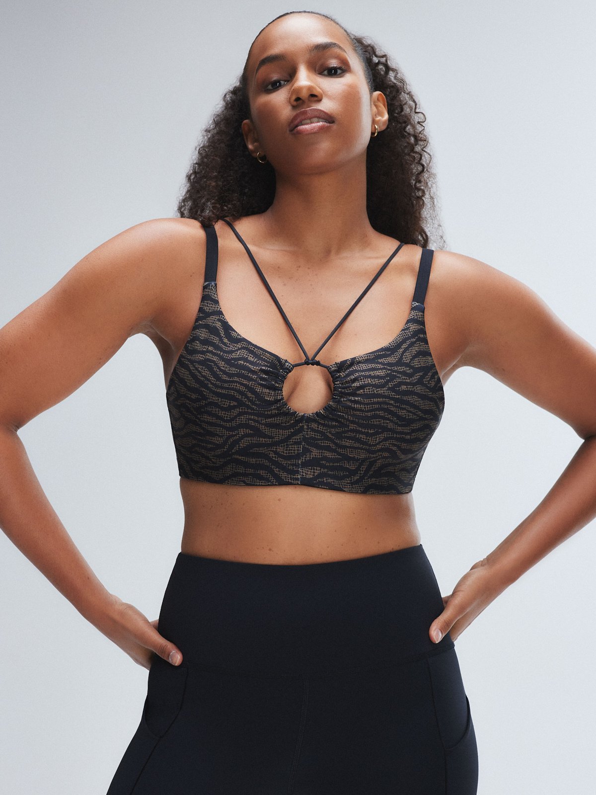 

Спортивный бюстгальтер Savage X Fenty Wildcat Low-Impact, цвет Dolce Brown Tiger Stripe Print