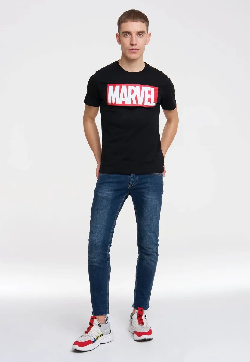 

Футболка Logoshirt "Marvel Logo", с принтом Logoshirtа Marvel спереди, черный