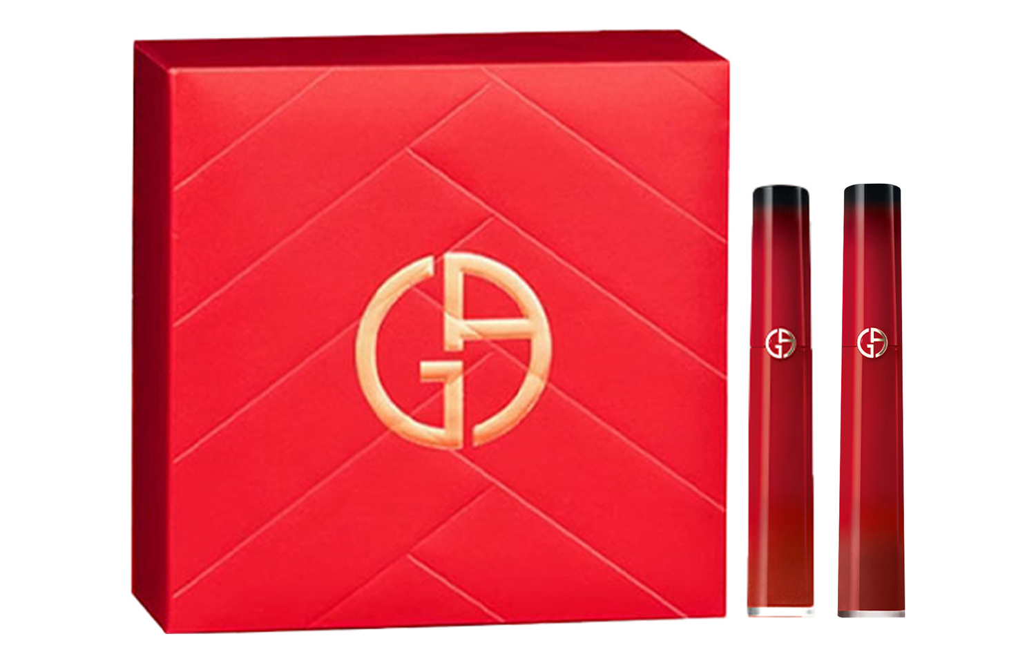 

GIORGIO ARMANI AMANI PASSION Box Limited Edition красный тюбик жидкая помада дуэт Velour 6,5мл+6,5мл