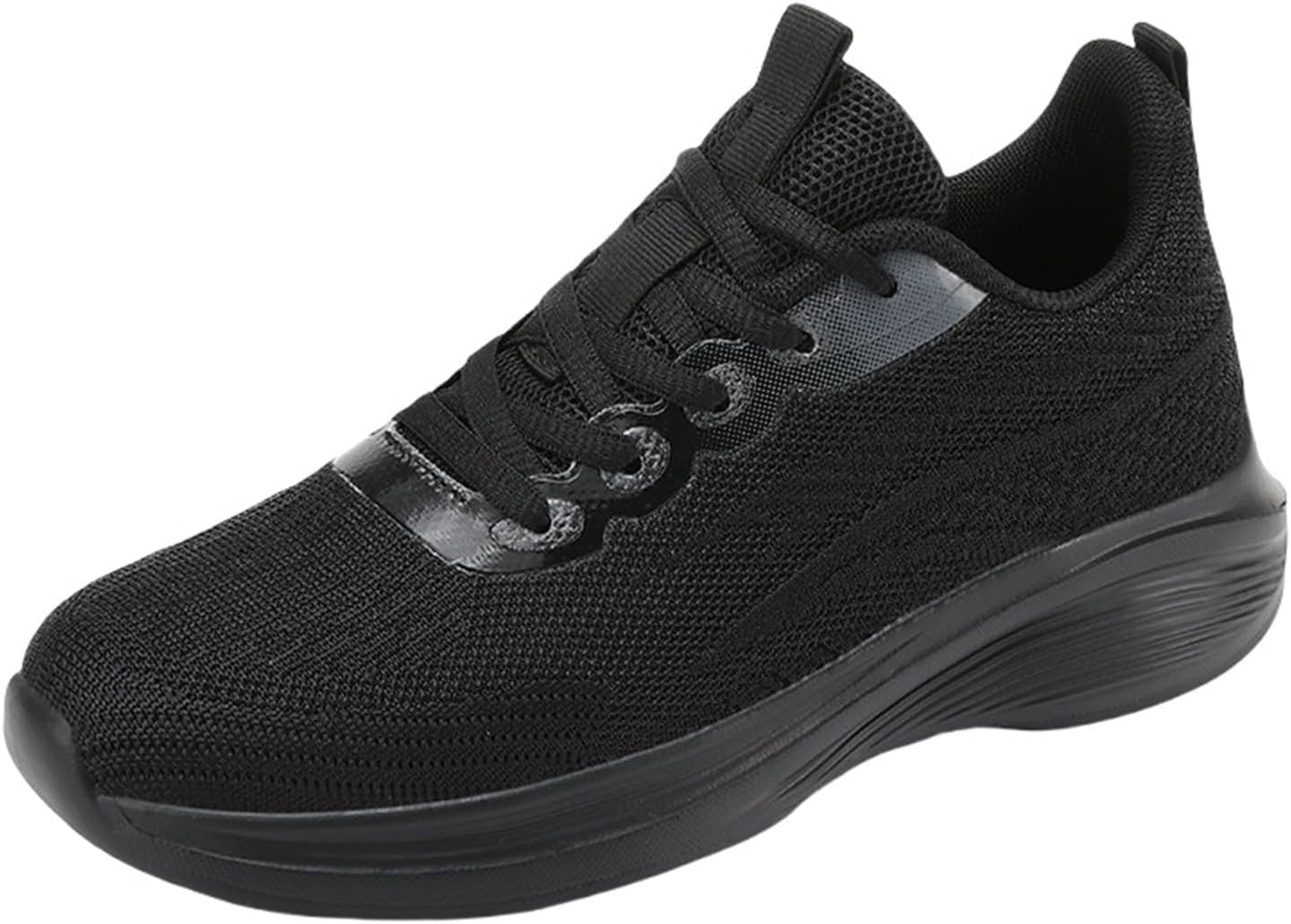 

Мужские кроссовки для бега, слипоны для ходьбы, дышащие сетчатые кроссовки с амортизацией, нескользящие, на шнуровке, для тенниса, фитнеса и тренировок Generic, черный