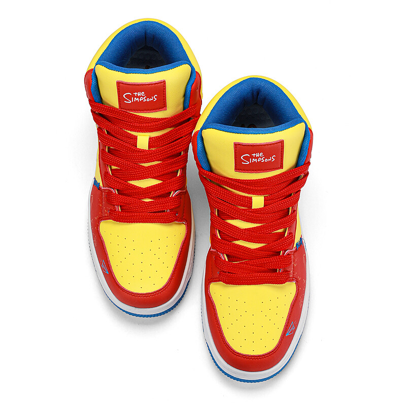 

Кроссовки The Simpsons Skateboarding Shoes Unisex High-top, красный