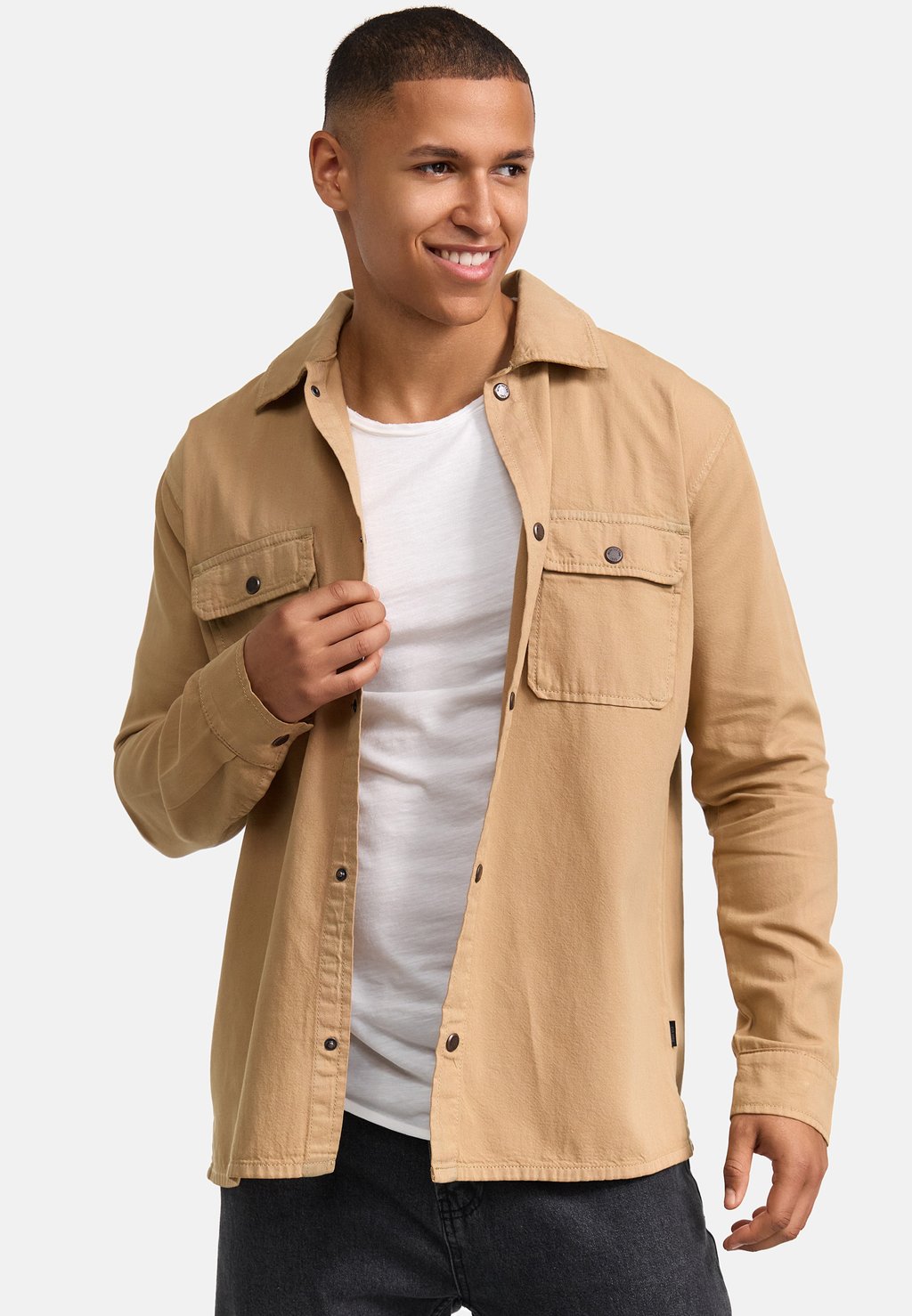 

Рубашка HEMD LANGARM INCOOPLON INDICODE JEANS, бежевый