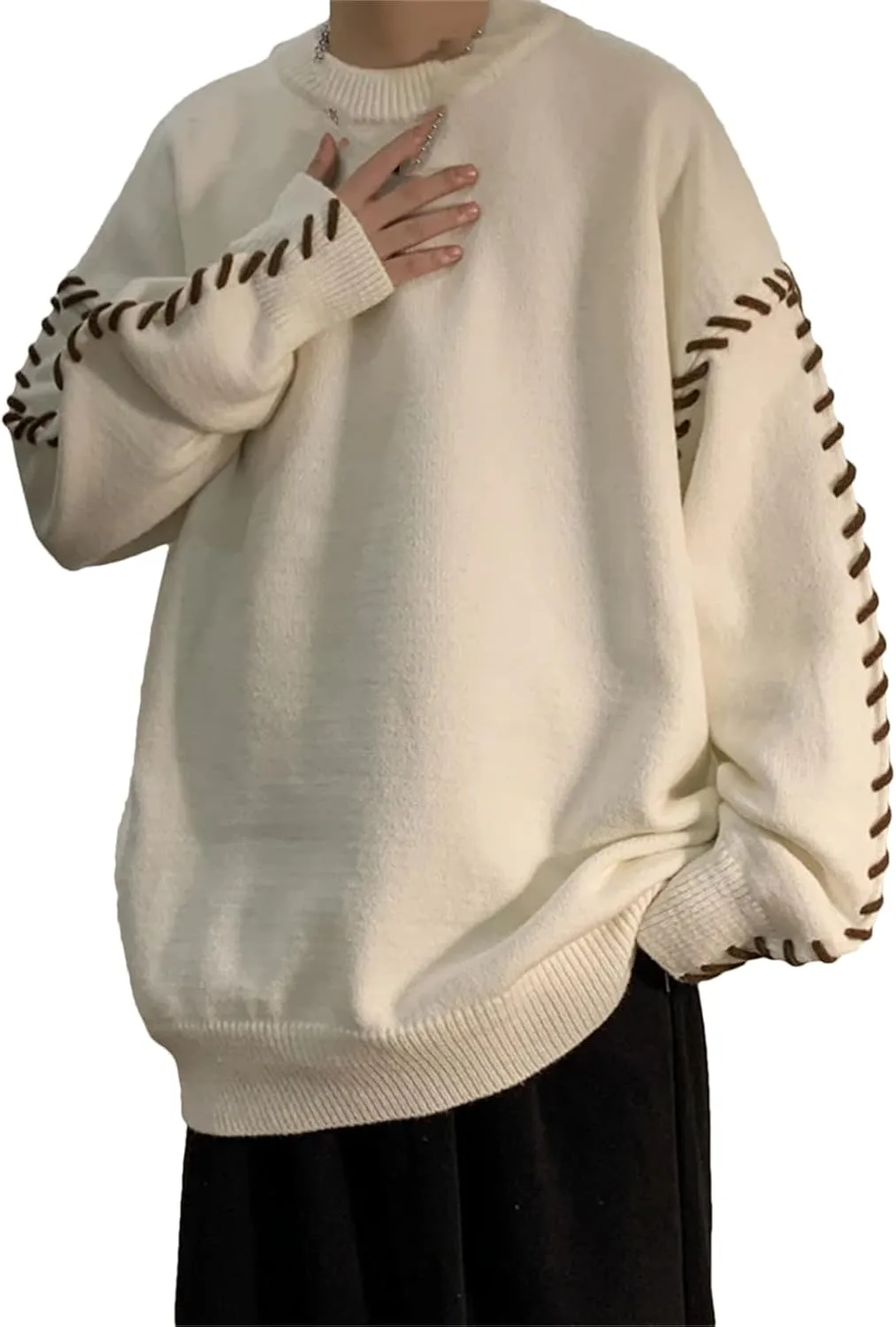 

Мужской свитер с круглым вырезом для спорта и рыбалки UIOKLMJH