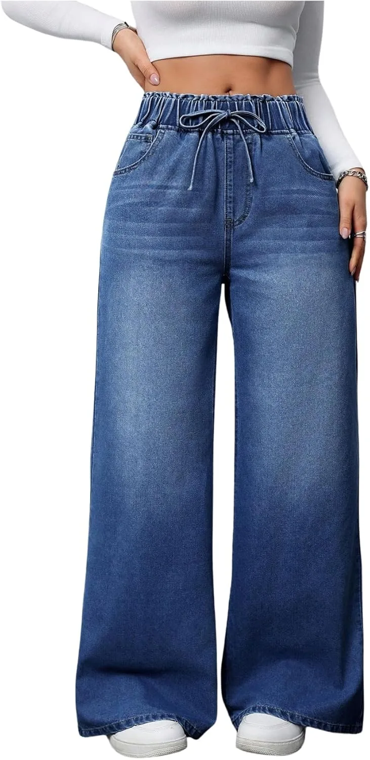 

GORGLITTER женские мешковатые джинсы с высокой талией