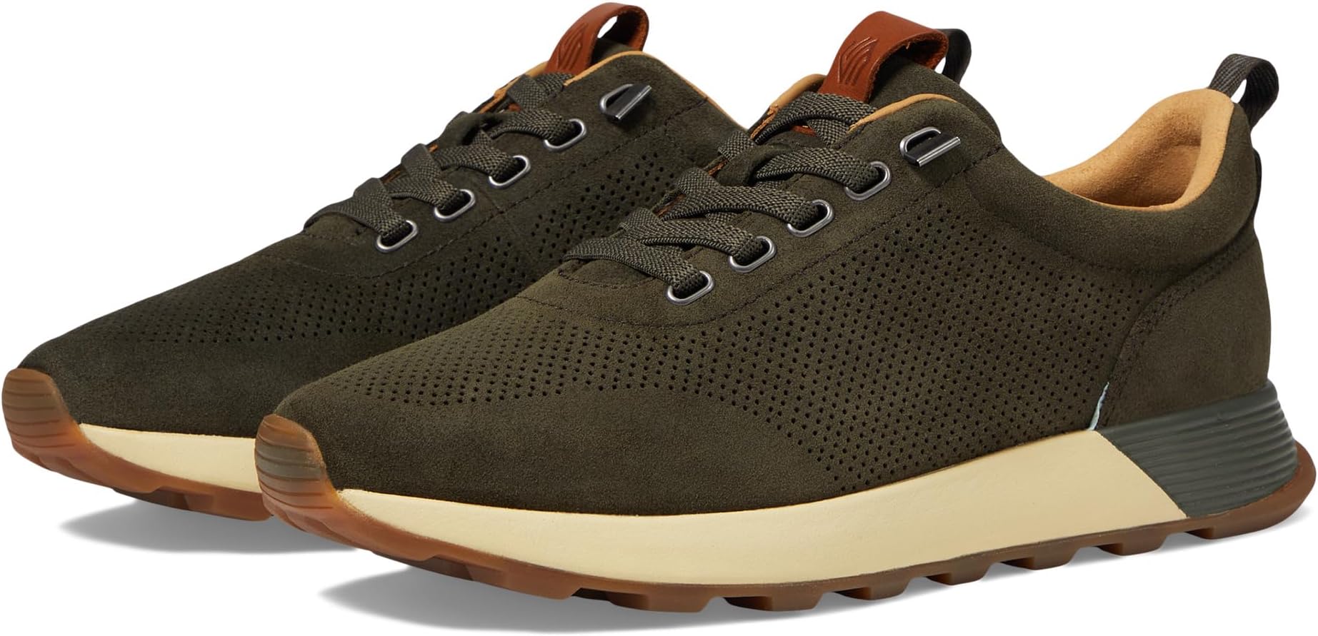

Кроссовки Johnston & Murphy Kinnon Perfed Jogger, цвет Olive Oiled Suede