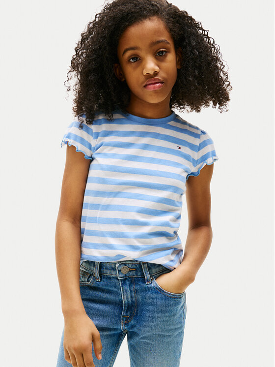 Футболка regular fit Essential KG0KG08744 Tommy Hilfiger, голубой — фото 3