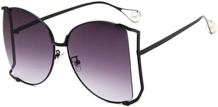 

Солнцезащитные очки в полуободковой оправе большого размера с жемчужными дужками и градиентными линзами, очки-«кошачий глаз», солнцезащитные очки UV400 для женщин MTZJH, C7