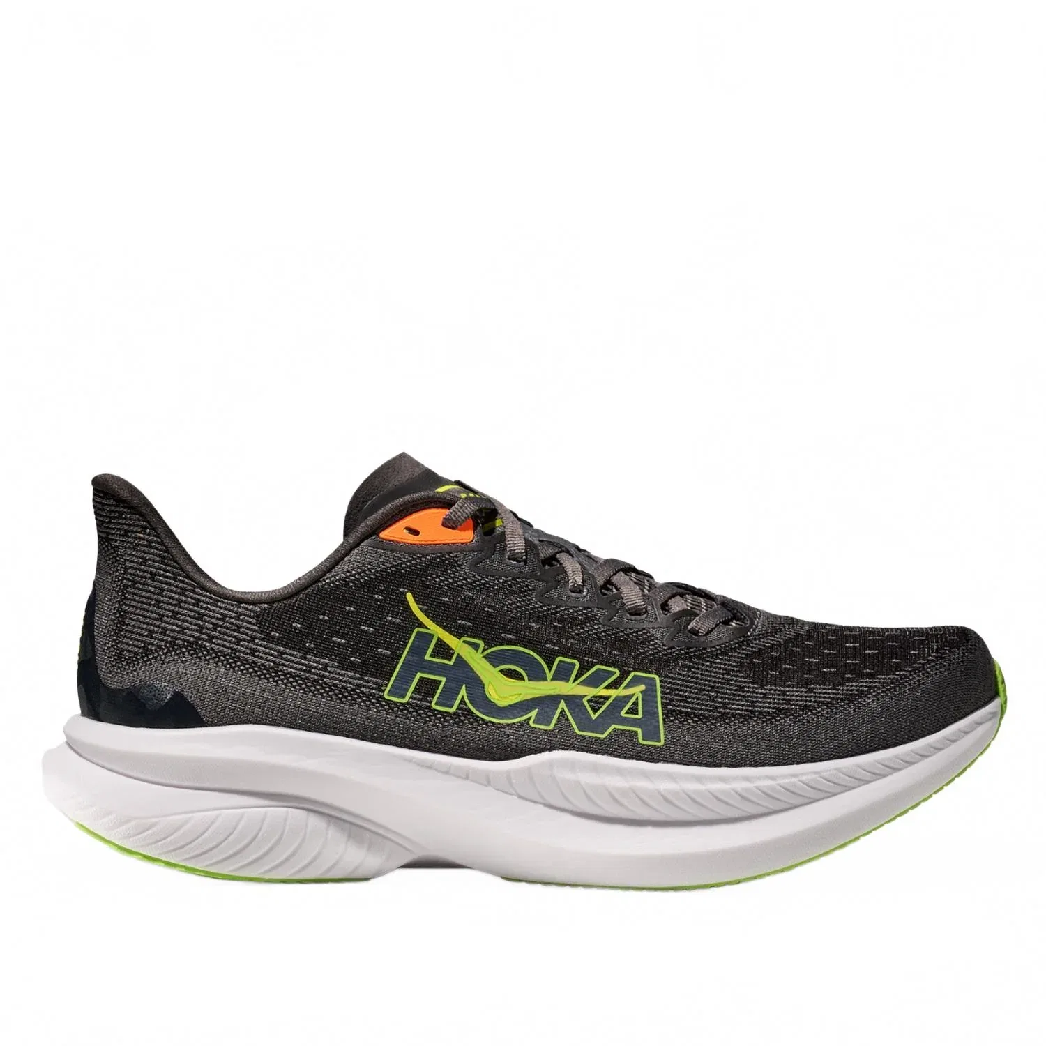 Hoka Мужские беговые кроссовки Mach 6, цвет гравий/асфальт серый