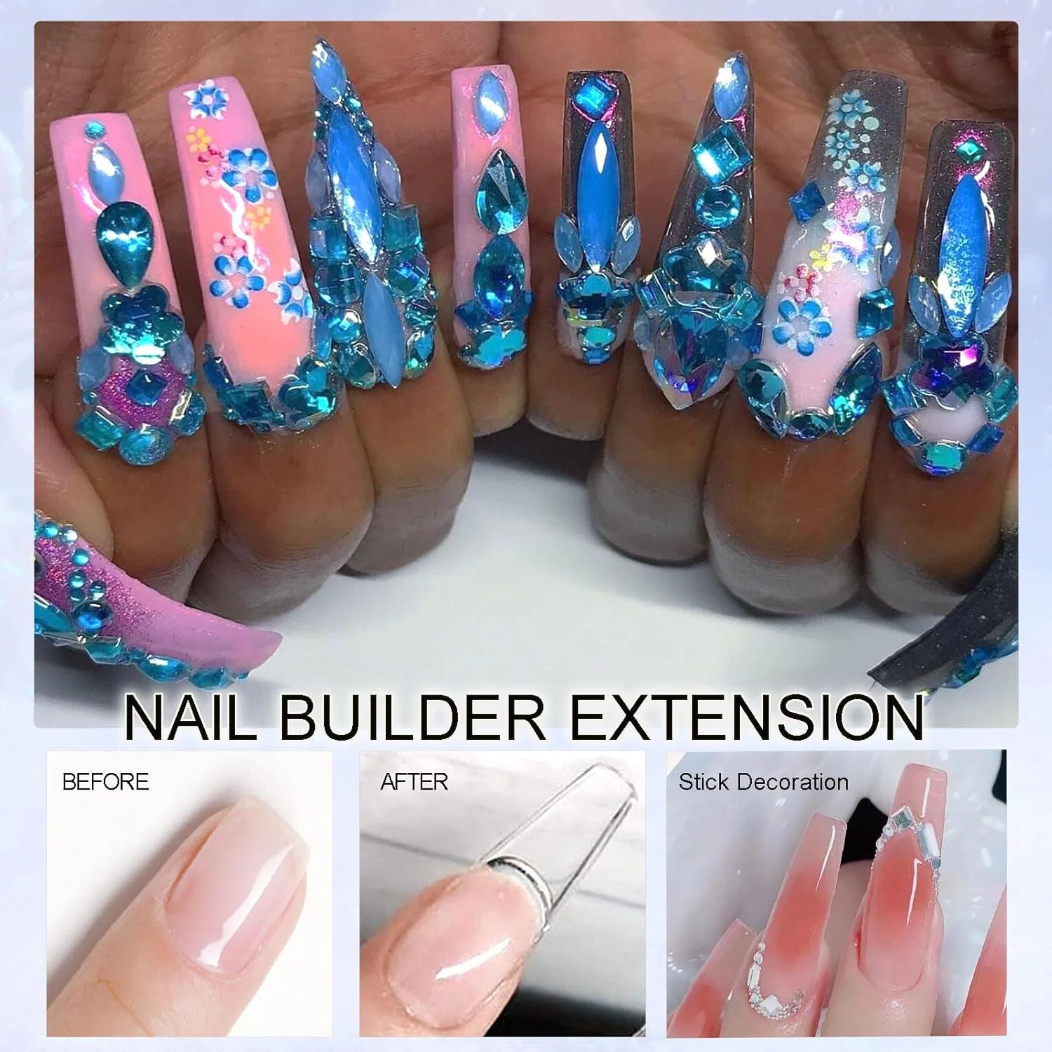 Твердый гель для наращивания ногтей NAILGIL, прозрачный, 15 г Nail Gil, Clear — фото 4