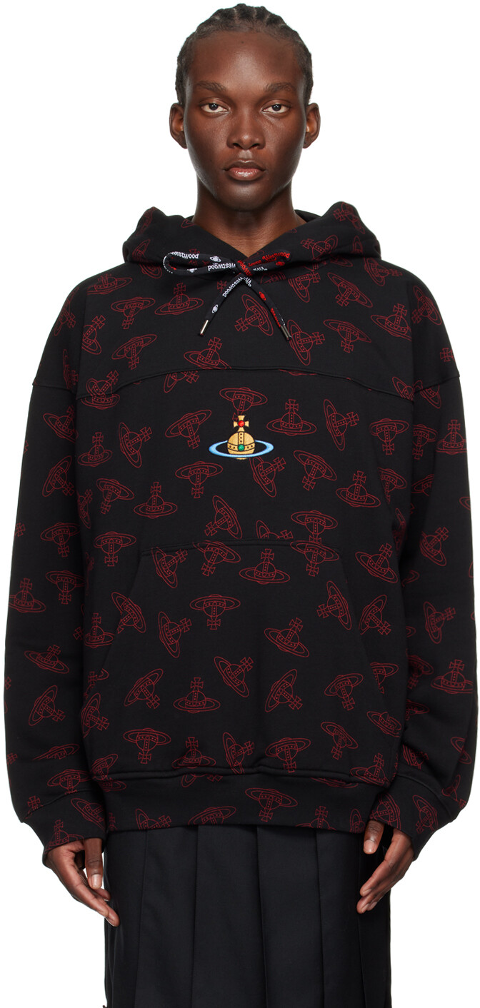 

Черная свежая толстовка с капюшоном Vivienne Westwood