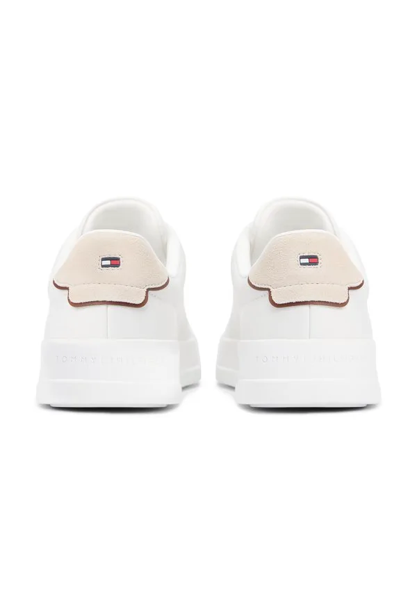 Кроссовки для баскетбола с логотипом и кожаной отделкой. Tommy Hilfiger, Ecru/Classic Beige — фото 3
