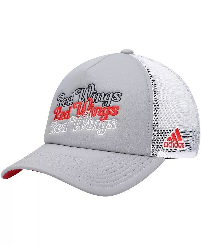 

Женская серо-белая кепка Detroit Red Wings Foam Trucker Snapback Adidas, серый
