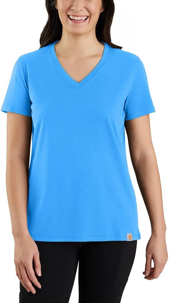 

Футболка Carhartt Women's 105739 Women's Tencel Fiber Series Relaxed Fit Ligh, Azure Blue, Синий, Футболка Carhartt Women's 105739 Women's Tencel Fiber Series Relaxed Fit Ligh, Azure Blue