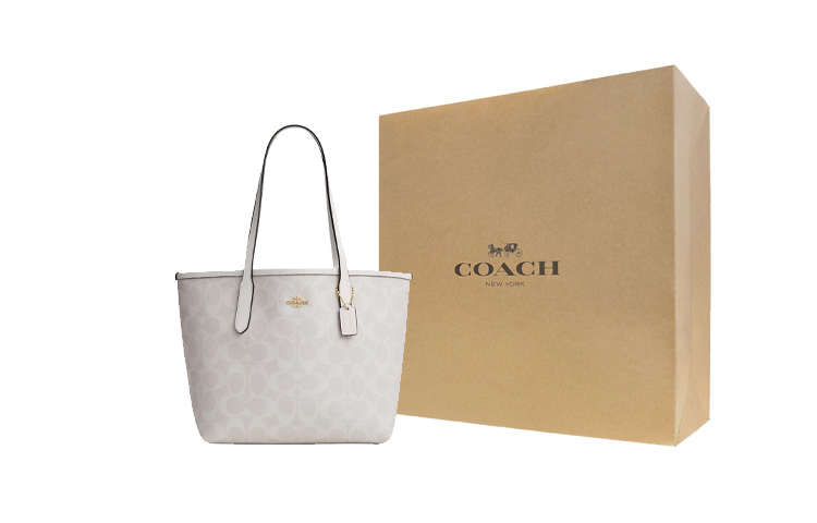 

COACH Городская сумка-шоппер из прорезиненного хлопка