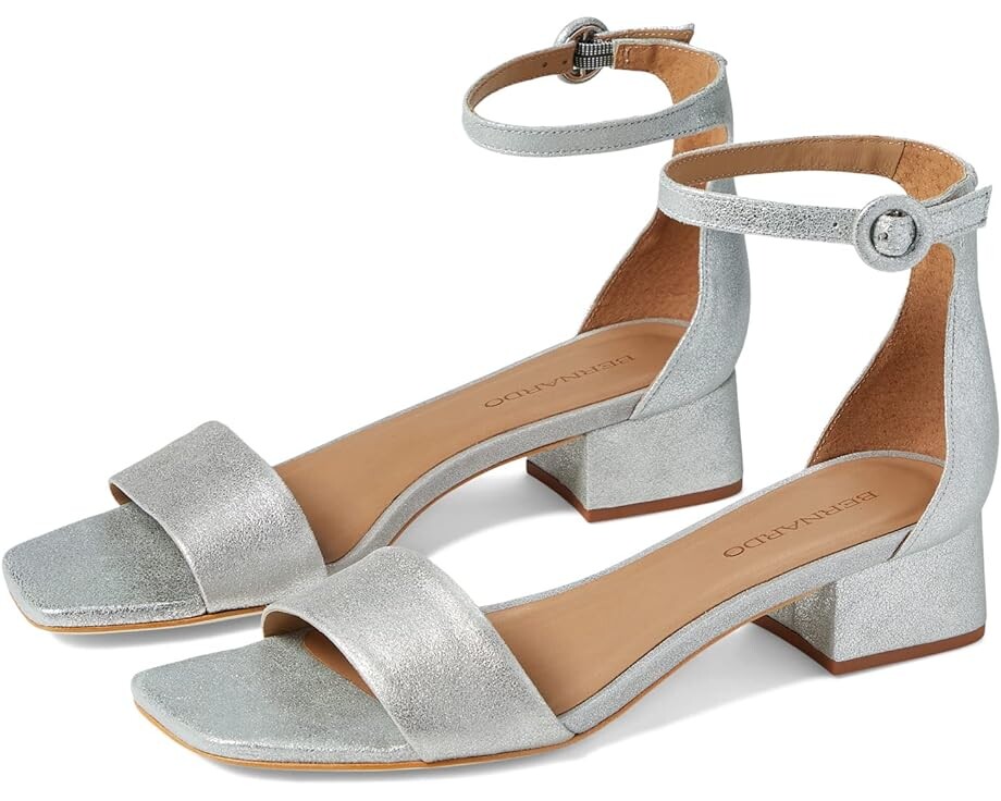 Туфли Bernardo Jalena, цвет Silver Metallic Suede