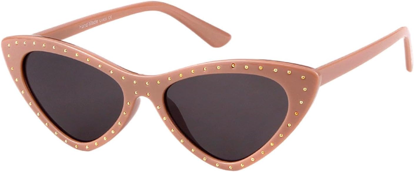 

Солнцезащитные очки с защитой от УФ-излучения UV400 | Красная оправа «кошачий глаз» с заклепками | Для женщин и мужчин, для занятий спортом на открытом воздухе и вождения DSVIGF, C5