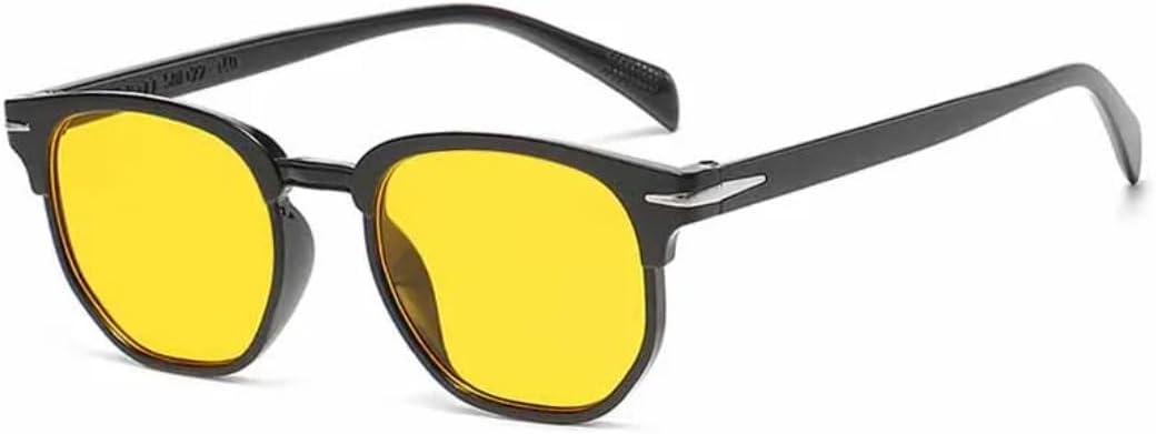 

Солнцезащитные очки с защитой UV400 | Линзы с мелкими заклепками, конфетного цвета | Для женщин и мужчин, для занятий спортом на открытом воздухе и вождения DSVIGF, Black Yellow