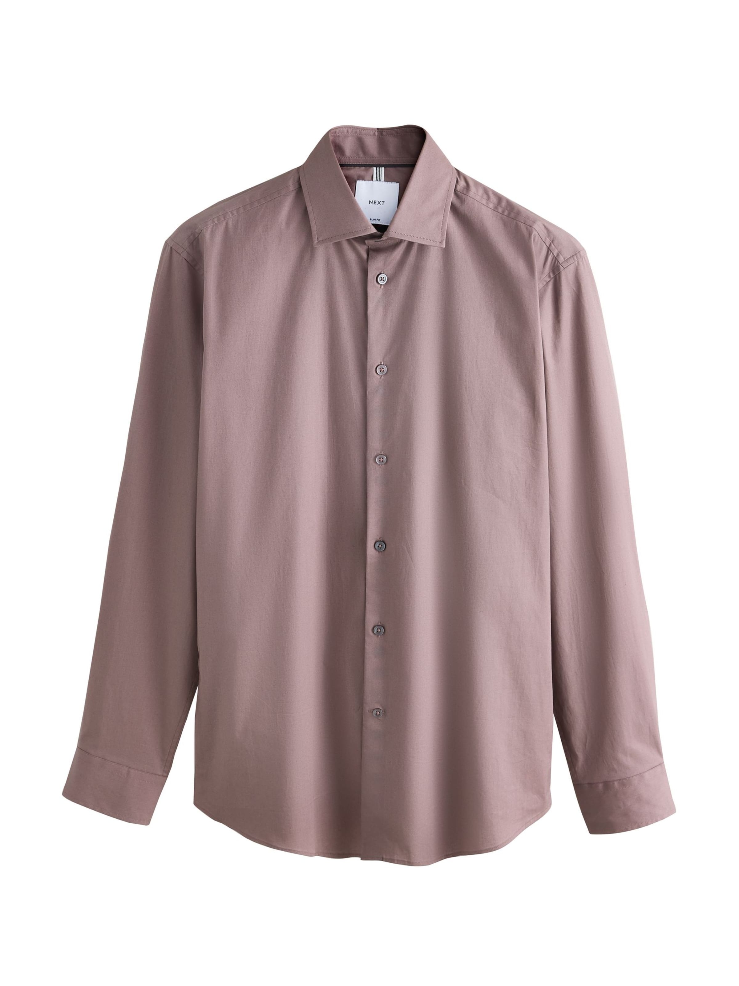 Next Рубашка slim fit на пуговицах в цвете Mauve