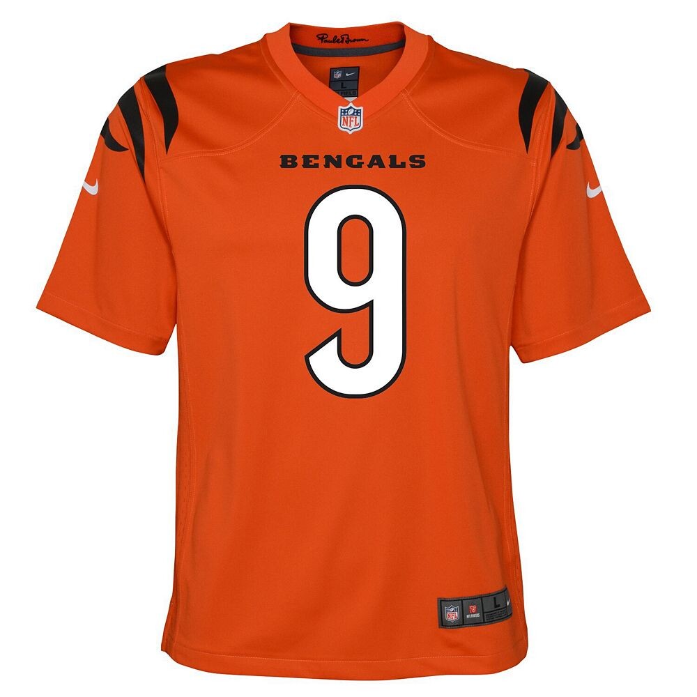 Молодежная игровая майка Nike Joe Burrow Orange Cincinnati Bengals, цвет Bng Orange — фото 3