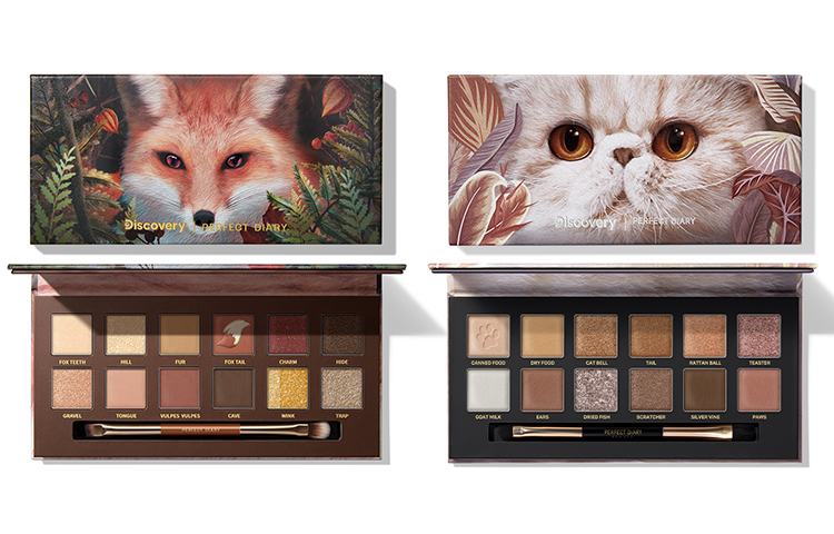 

12 цветов теней для век с дизайном животных, легко растушевываются, шиммер, подчеркивающие глаза, 2 поддона PERFECT DIARY