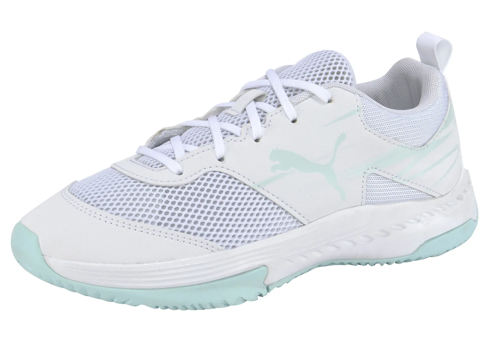 

Кроссовки PUMA для дома "VARION II JR", цвет Puma White-Light Aqua