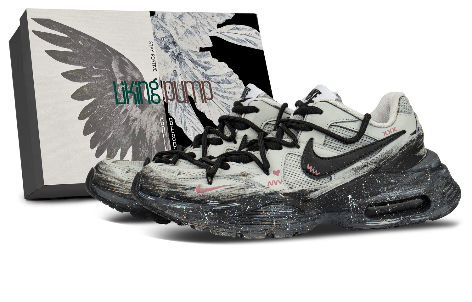 

Nike Амортизирующие низкие кеды унисекс черно-белые, цвет White