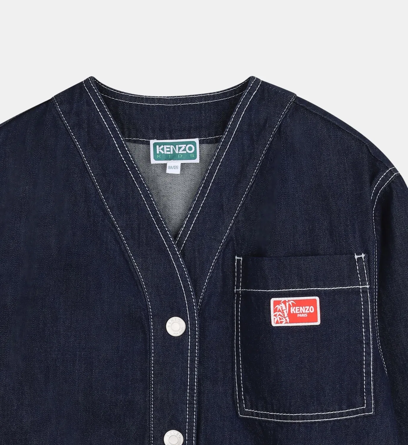 Джинсовая куртка Kenzo Kids, синий — фото 3