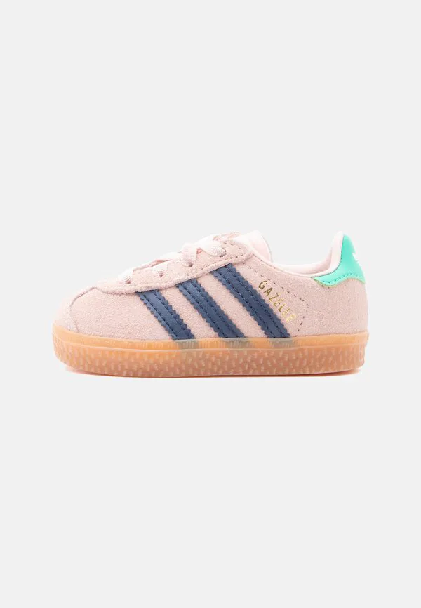 Детские туфли gazelle унисекс Adidas Originals, Blush Pink/Night Indigo/Hi Res Green