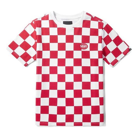 

Футболка Vans Classical Checkerboard Short Sleeve TEE White/Red VN0A3ZNZIZQ, красный