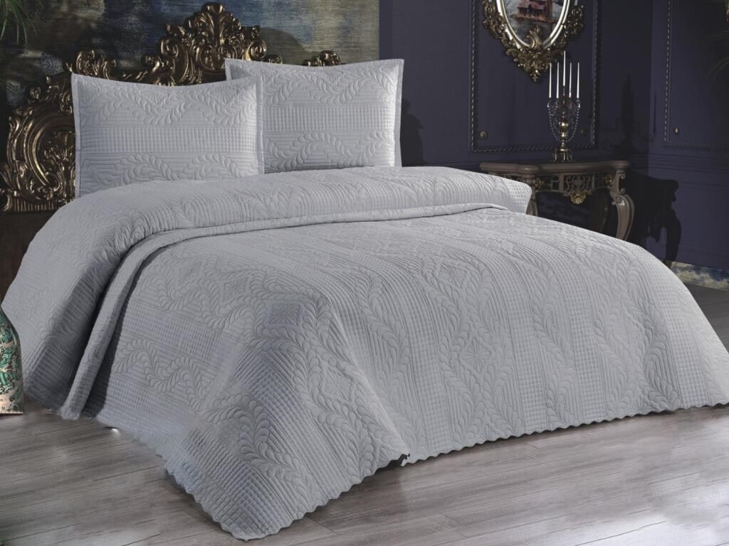 

L'Essentiel Linge de Maison, Sena - Grey, Комплект двуспального покрывала, серый, 100 % ХЛОПОК, 230 x 250 см